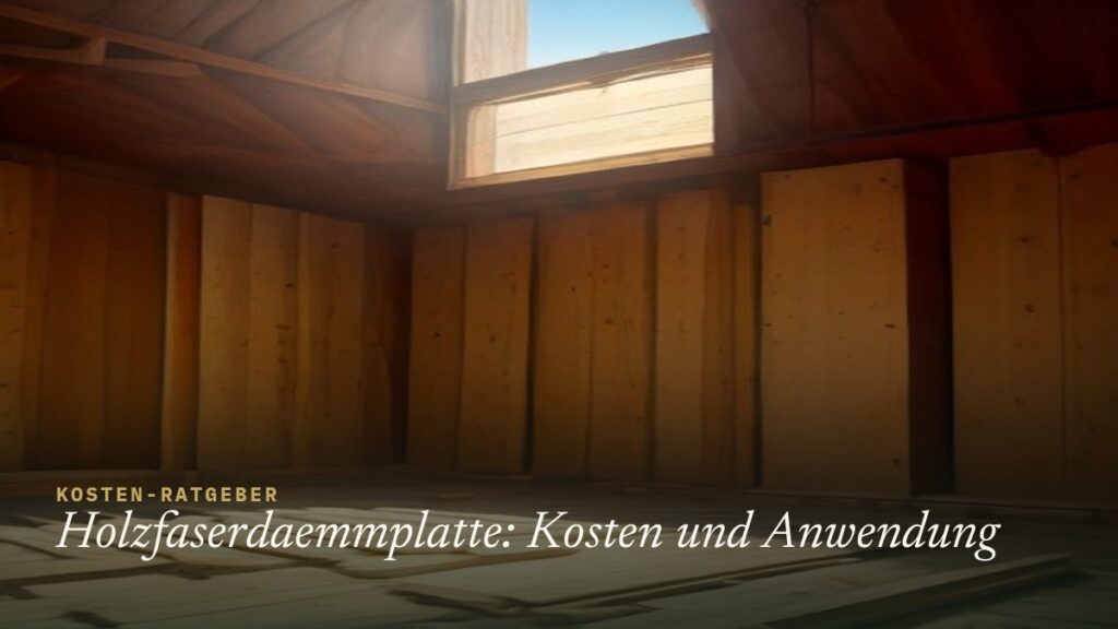 Holzfaserdämmplatte: Kosten und Anwendung