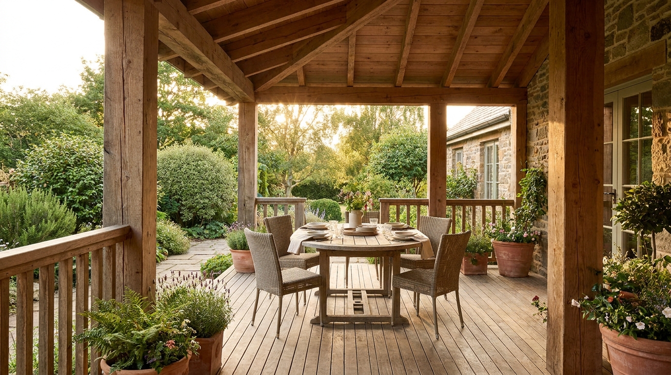 veranda holz terrasse