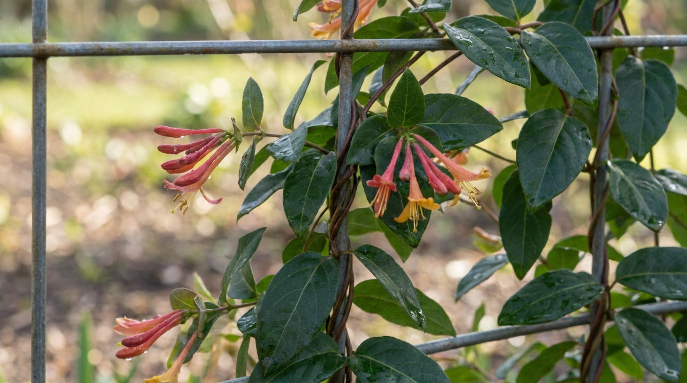 Kletterspindel Euonymus fortunei rankt an einer niedrigen Gartenmauer