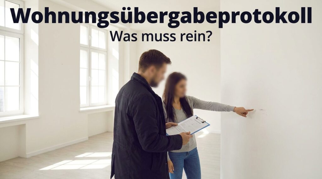 Wohnungsübergabeprotokoll: Was muss rein? Mieter und Vermieter bei der Wohnungsübergabe mit Klemmbrett